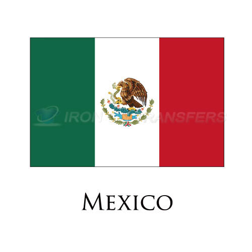 Mexico flag Iron-on Stickers (Heat Transfers)NO.1929